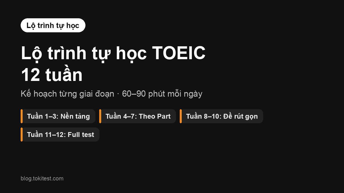 Lộ trình tự học TOEIC 12 tuần: kế hoạch chi tiết từng giai đoạn
